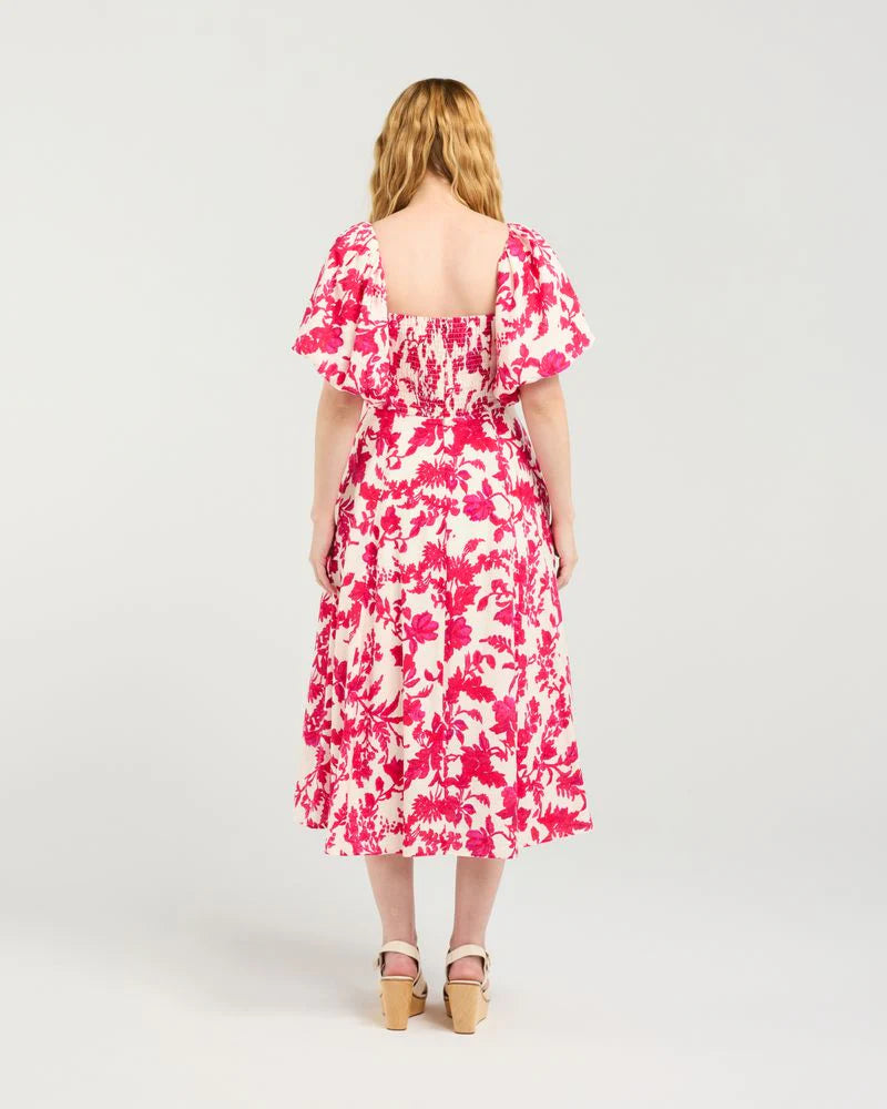 Gabrielle Dress Magenta Blossom