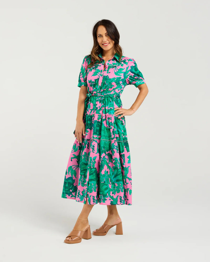 Elise Dress Pink Jungle