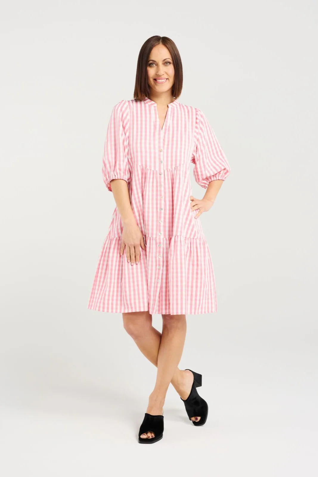 Eileen Dress Pink Check