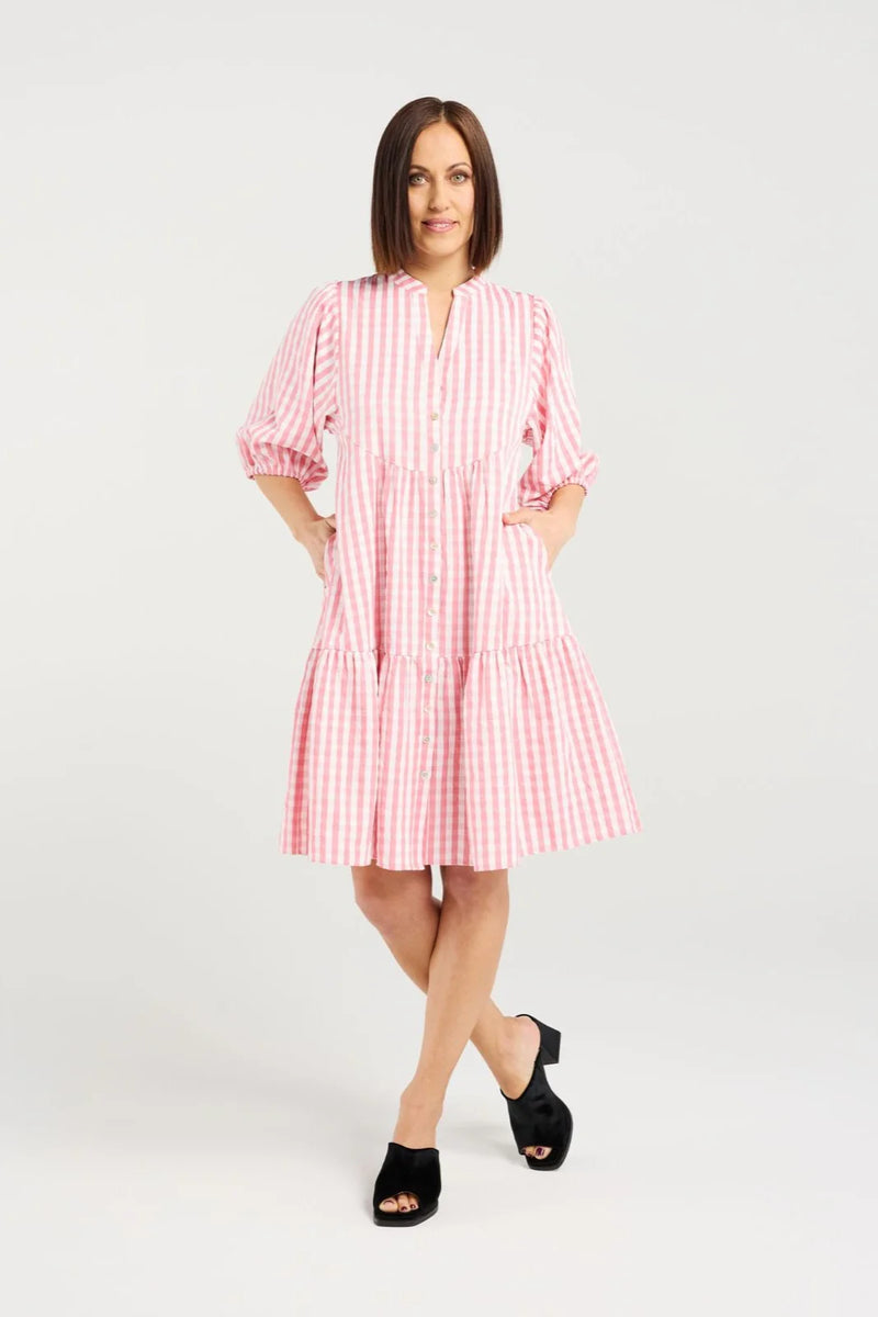 Eileen Dress Pink Check