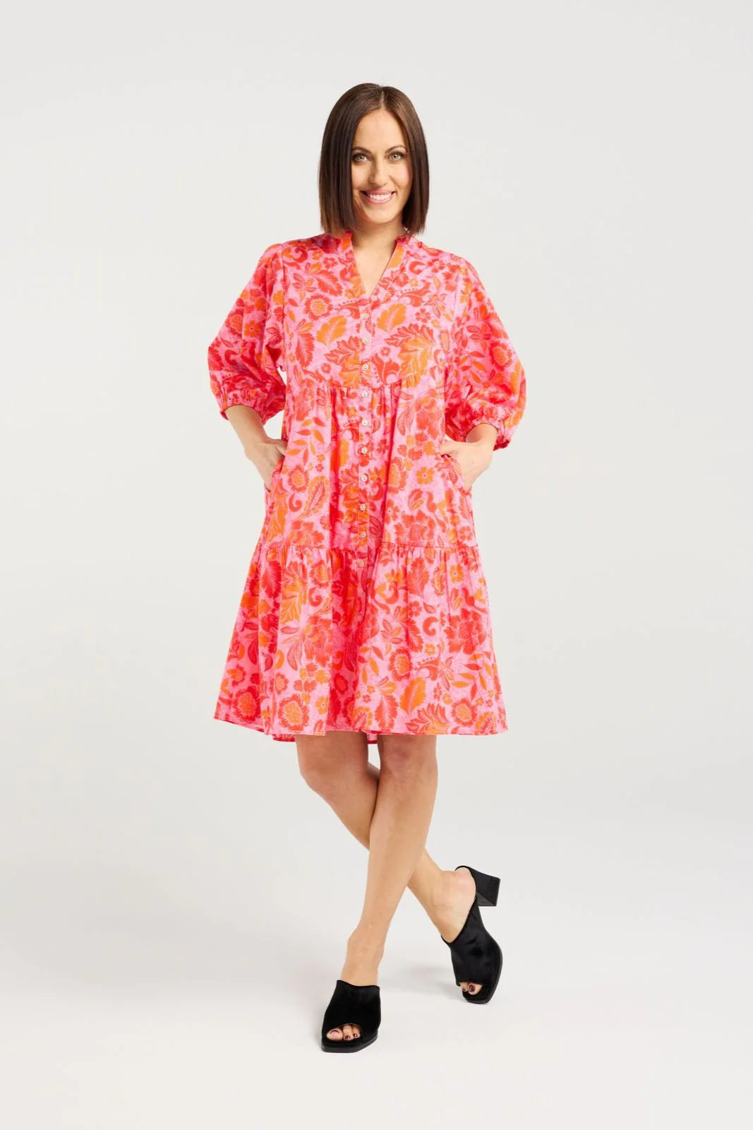 Eileen Dress Abstract Blush