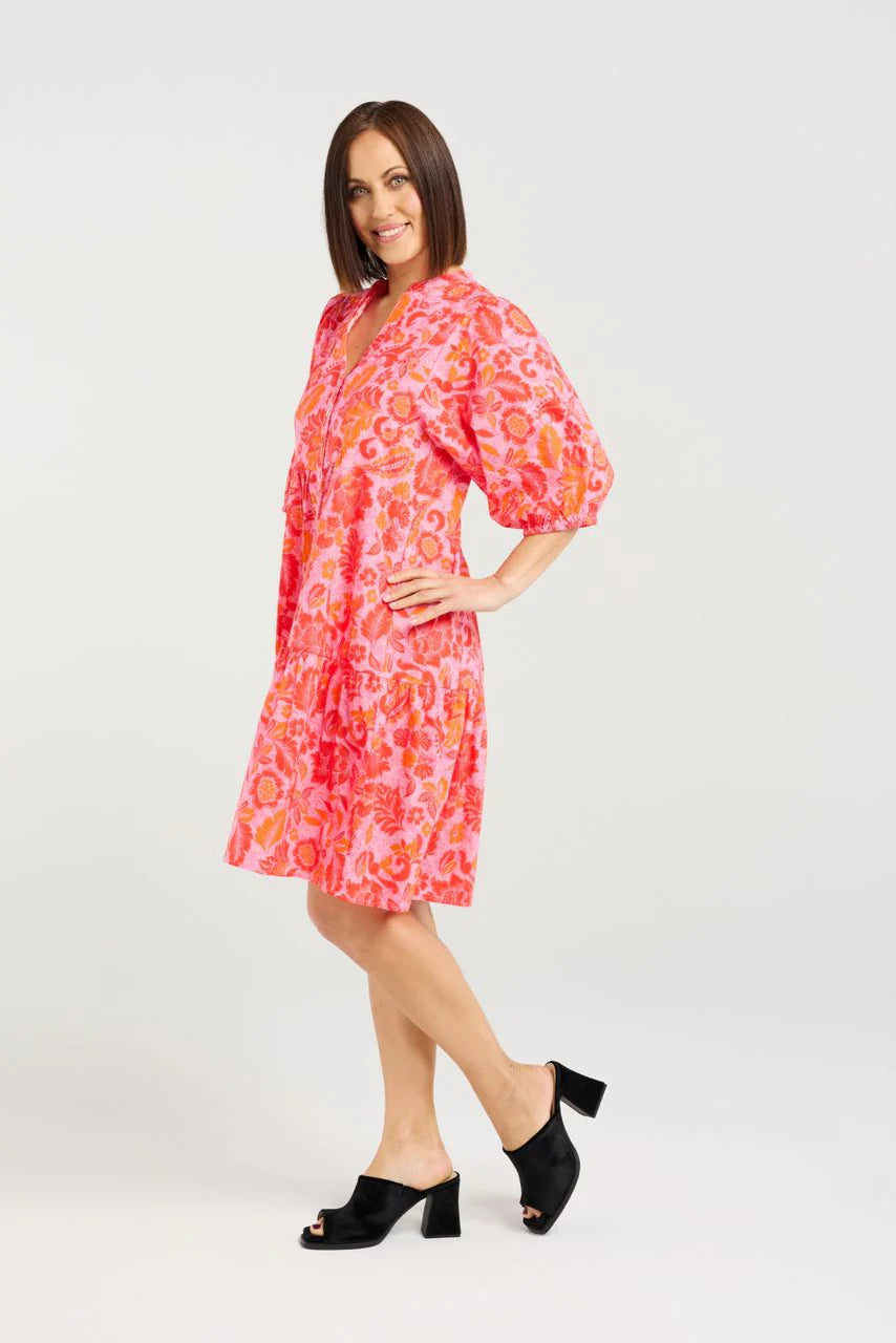 Eileen Dress Abstract Blush