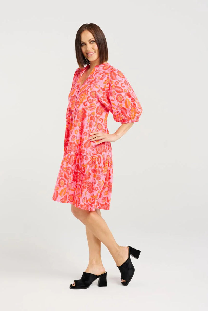 Eileen Dress Abstract Blush