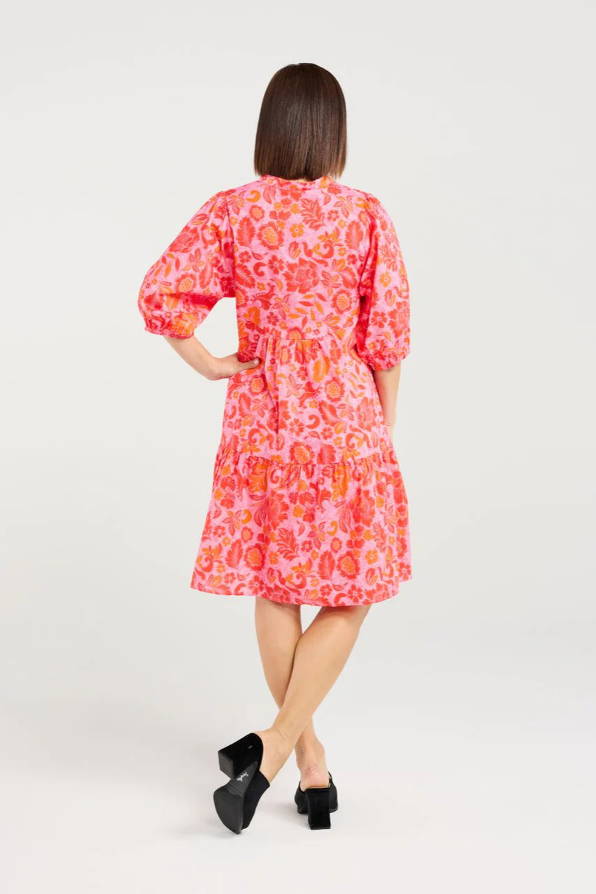 Eileen Dress Abstract Blush