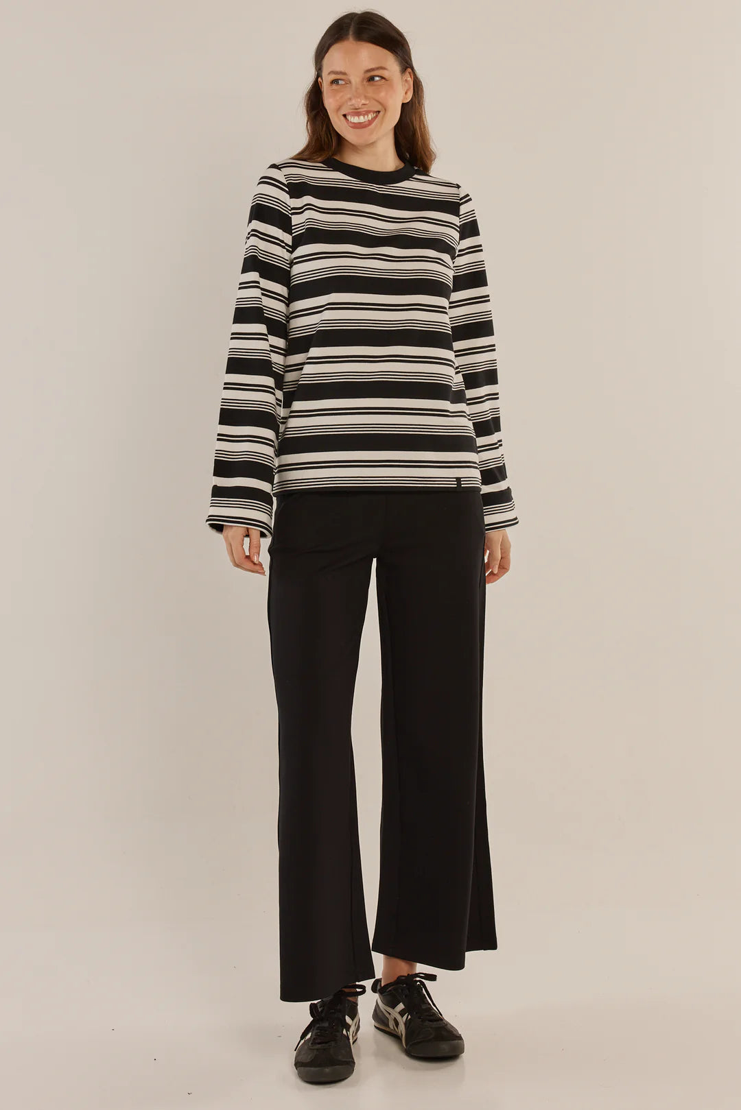 Wynn Wide Leg Ponte Pant Black