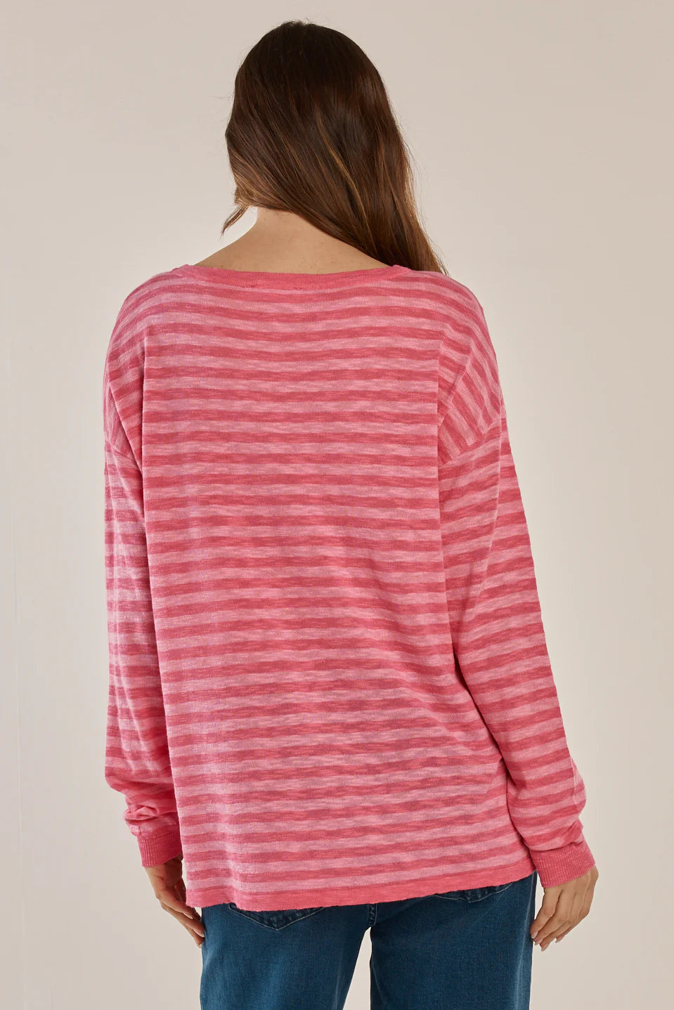 Natasha Knit Top Blush Stripe
