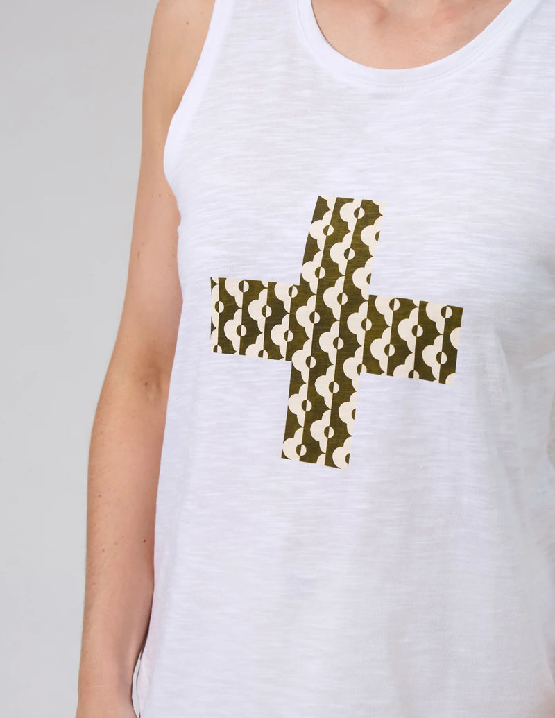 Everyday Tank Fez Cross White
