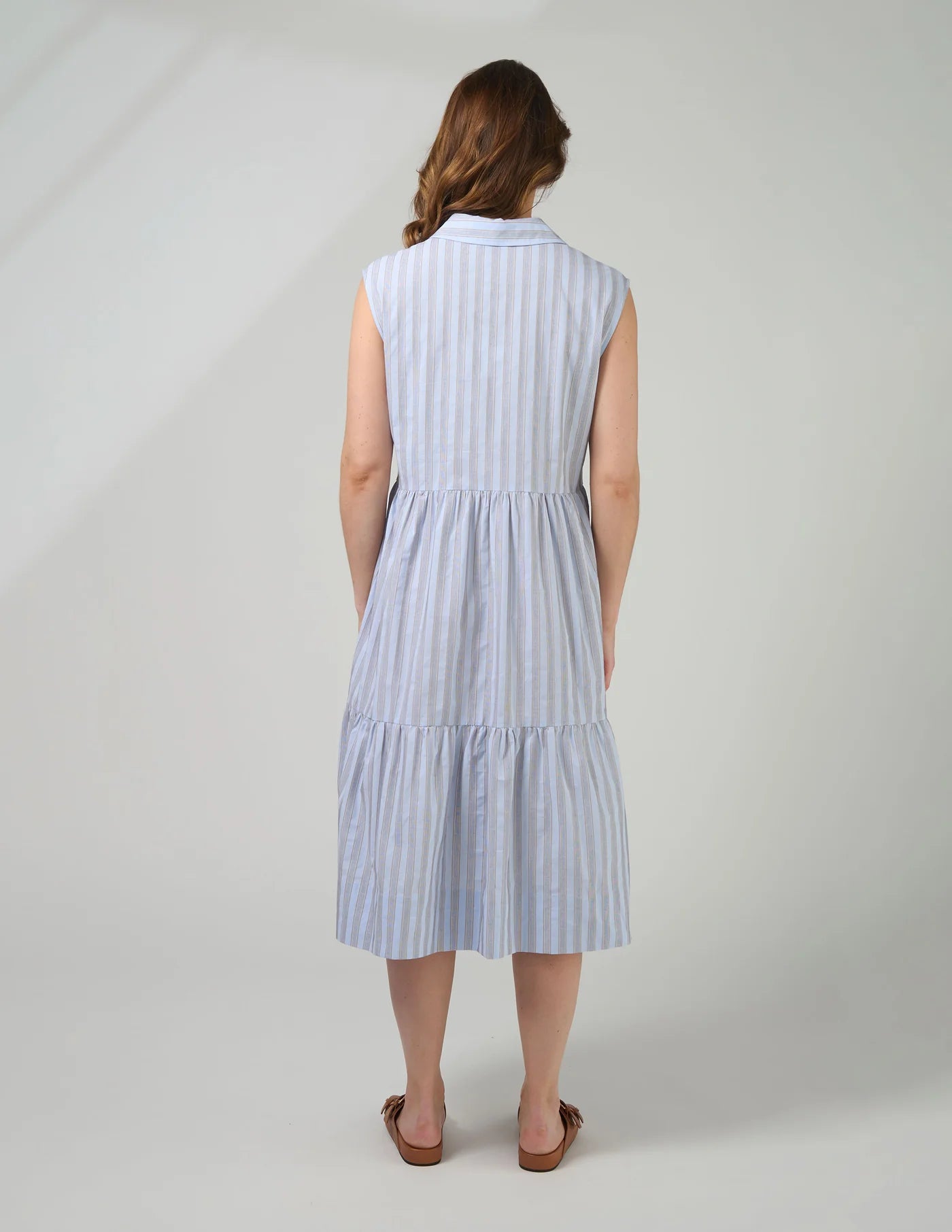 Ellie Dress Sand Stripe