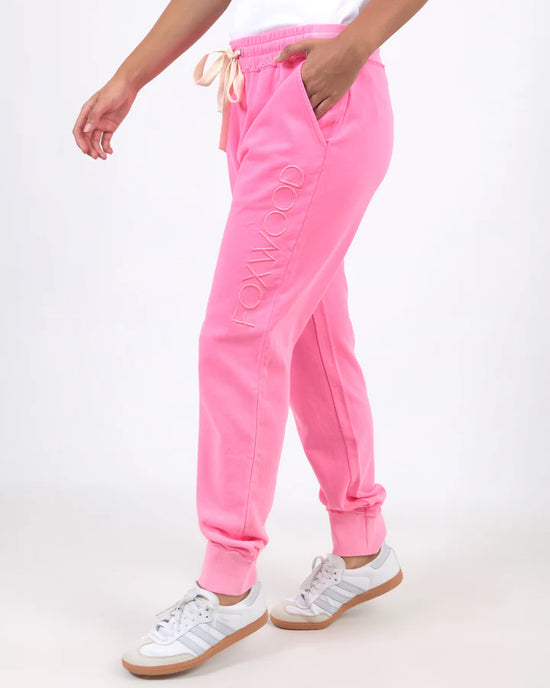 Simplified Track Pant Neon Rose
