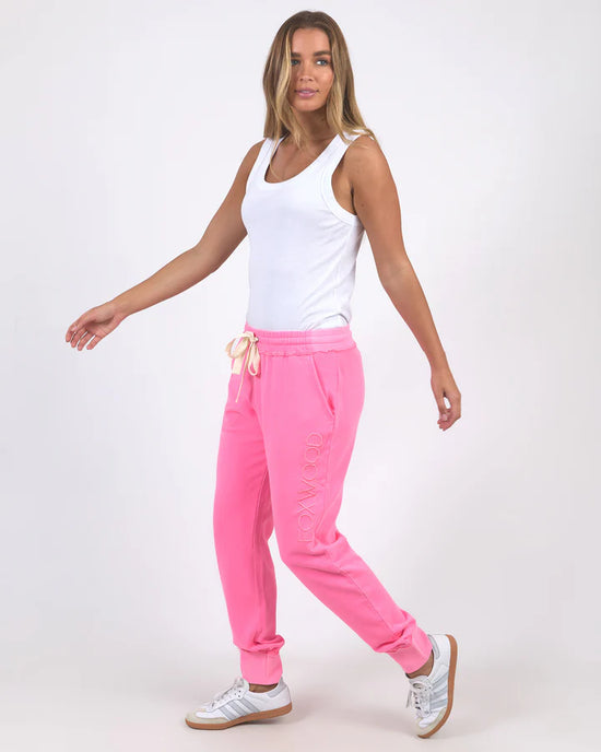 Simplified Track Pant Neon Rose