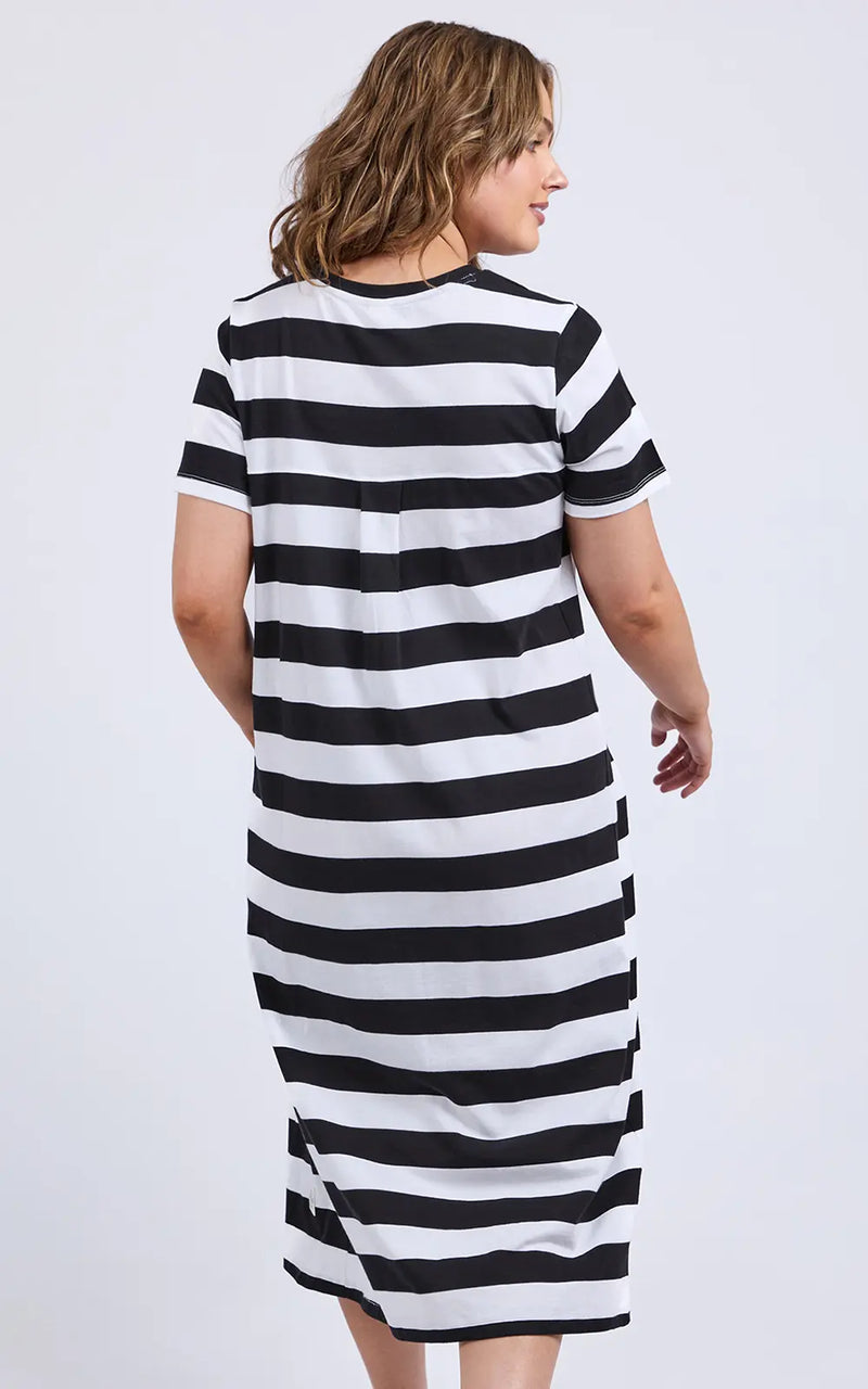 Adira Dress Black Stripe