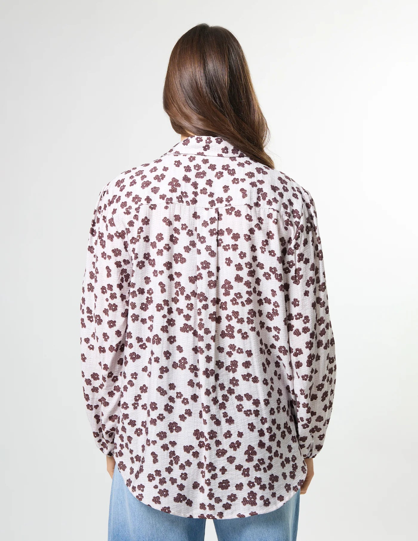 Charlotte Blouse Burgundy Bloom