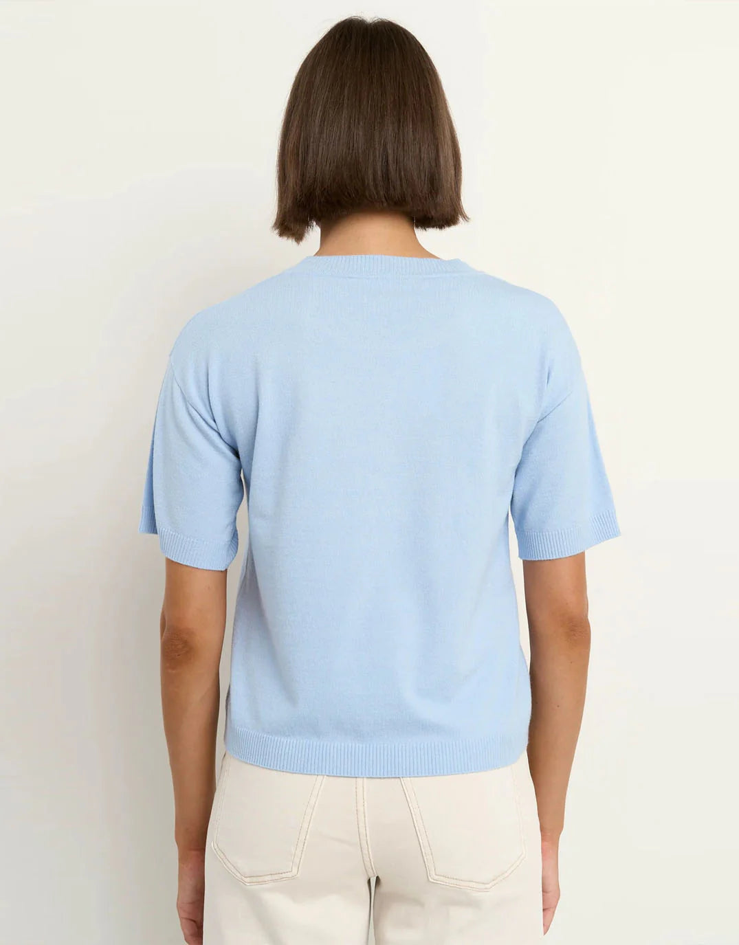 Precise Knitted Tee Sky Blue
