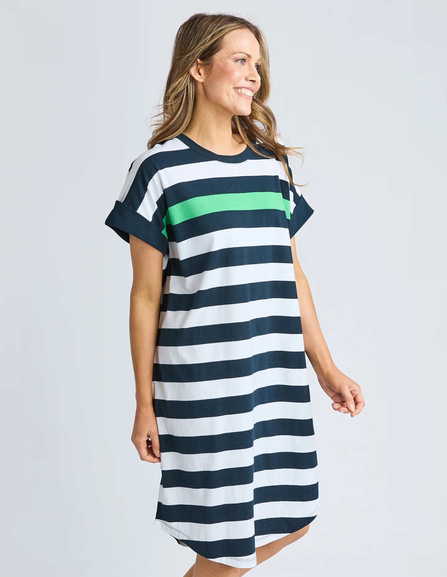 Mckinley Dress Navy and White Stripe