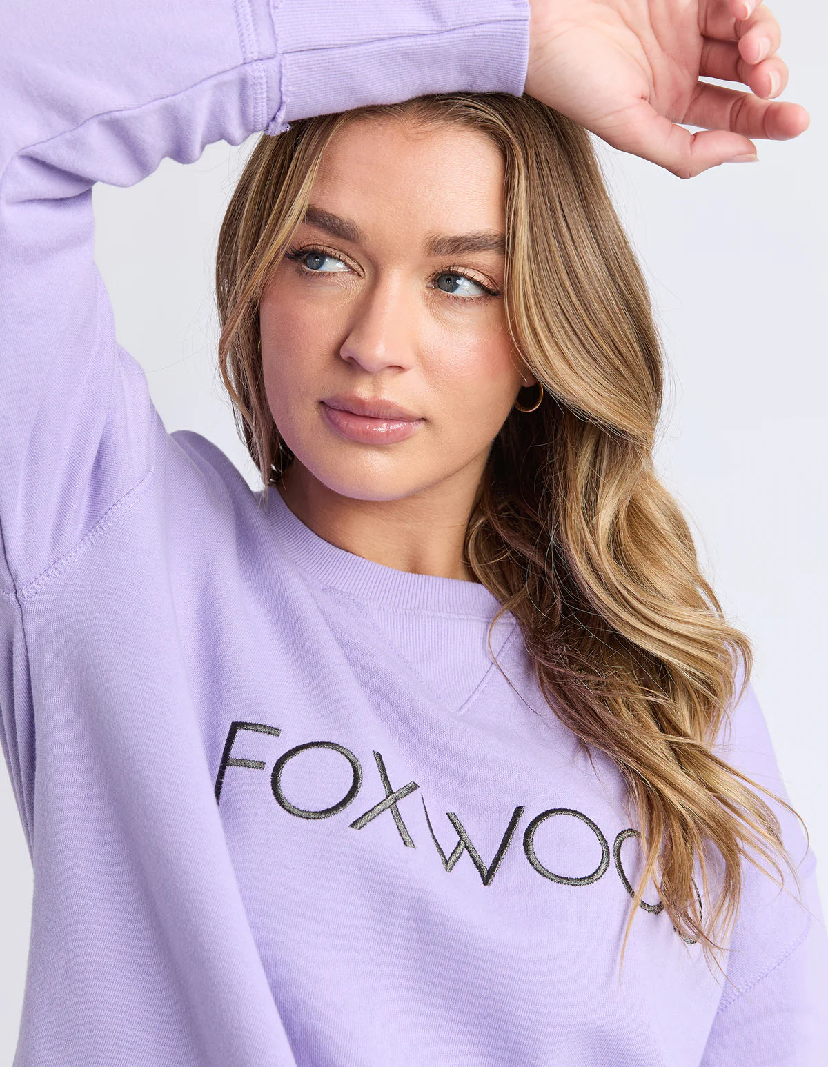 Simplified Metallic Crew Lavender