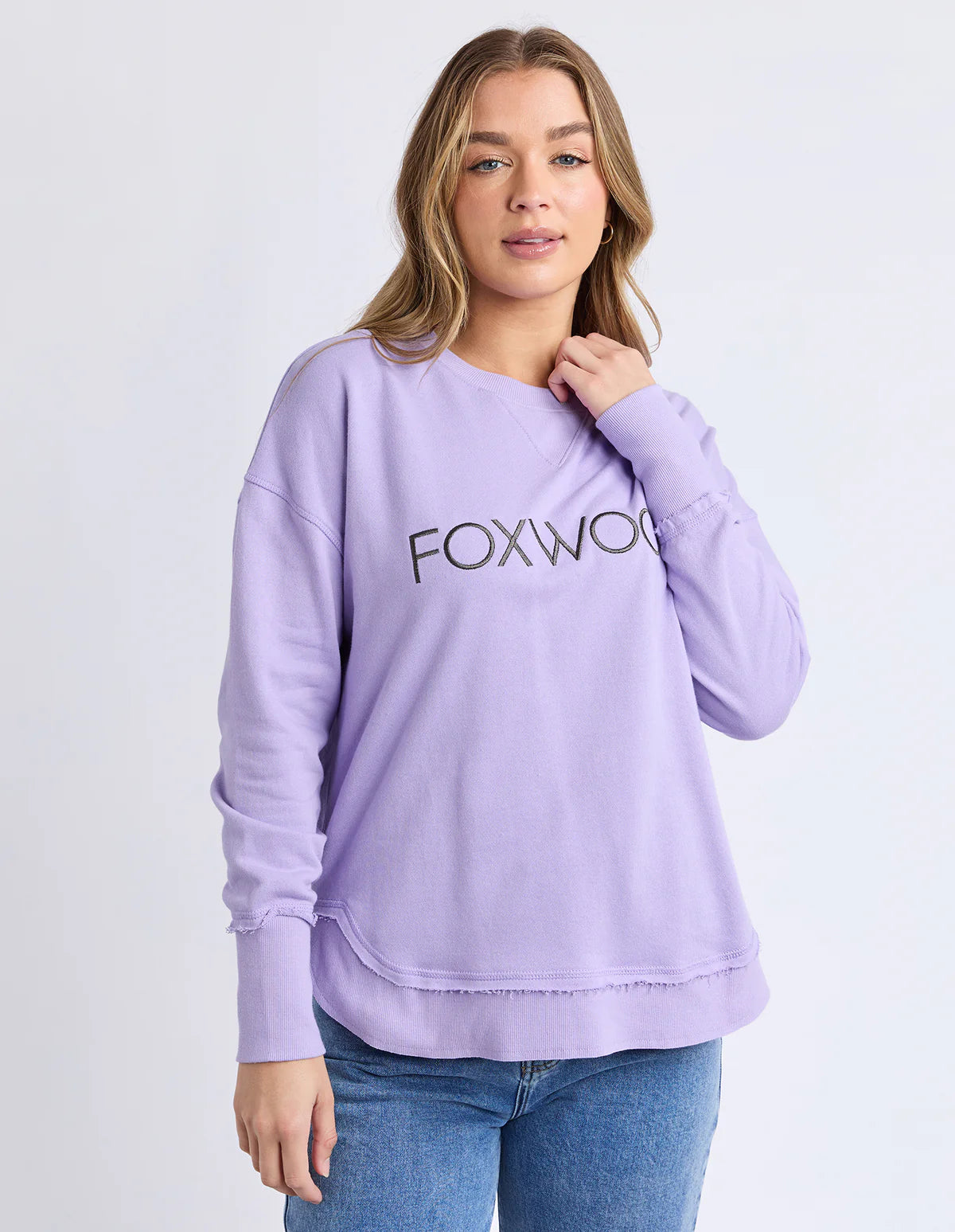 Simplified Metallic Crew Lavender