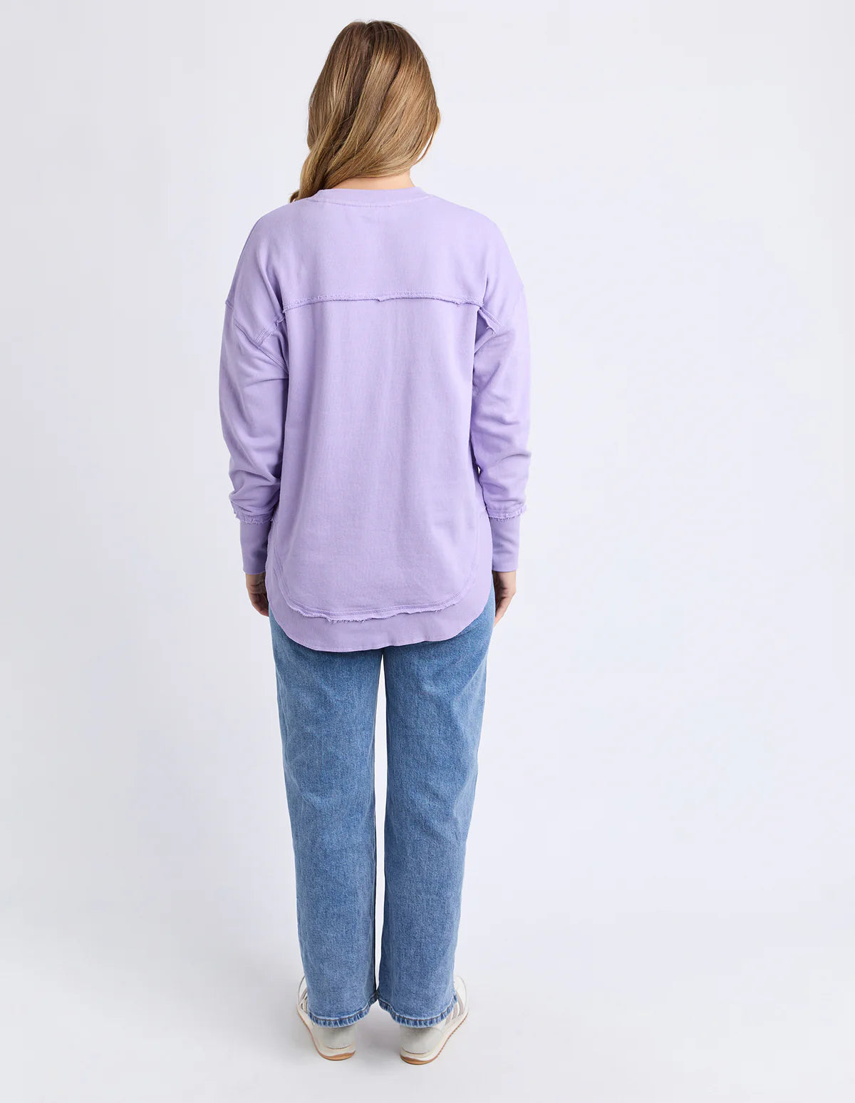 Simplified Metallic Crew Lavender