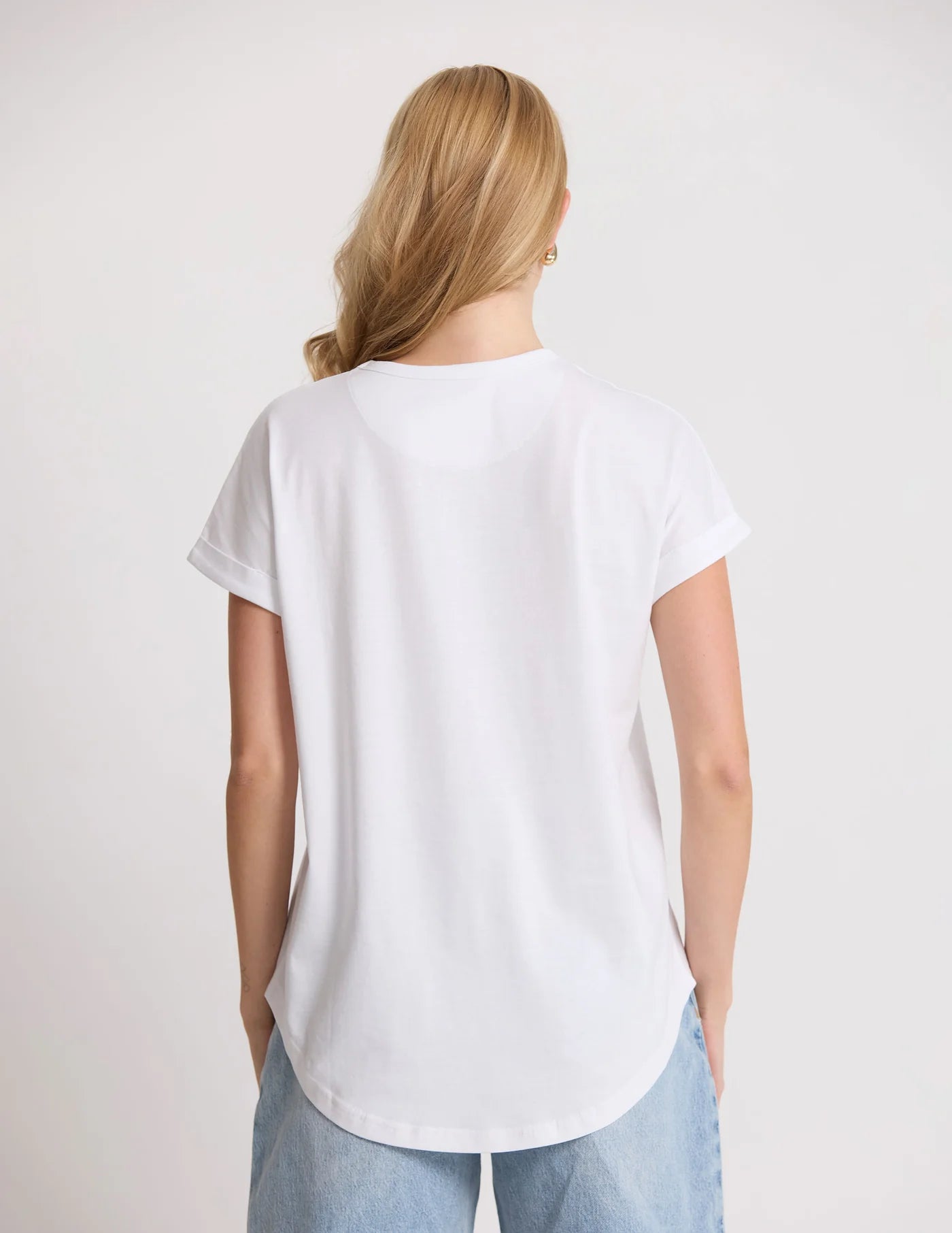 Soho Cuff V Tee White