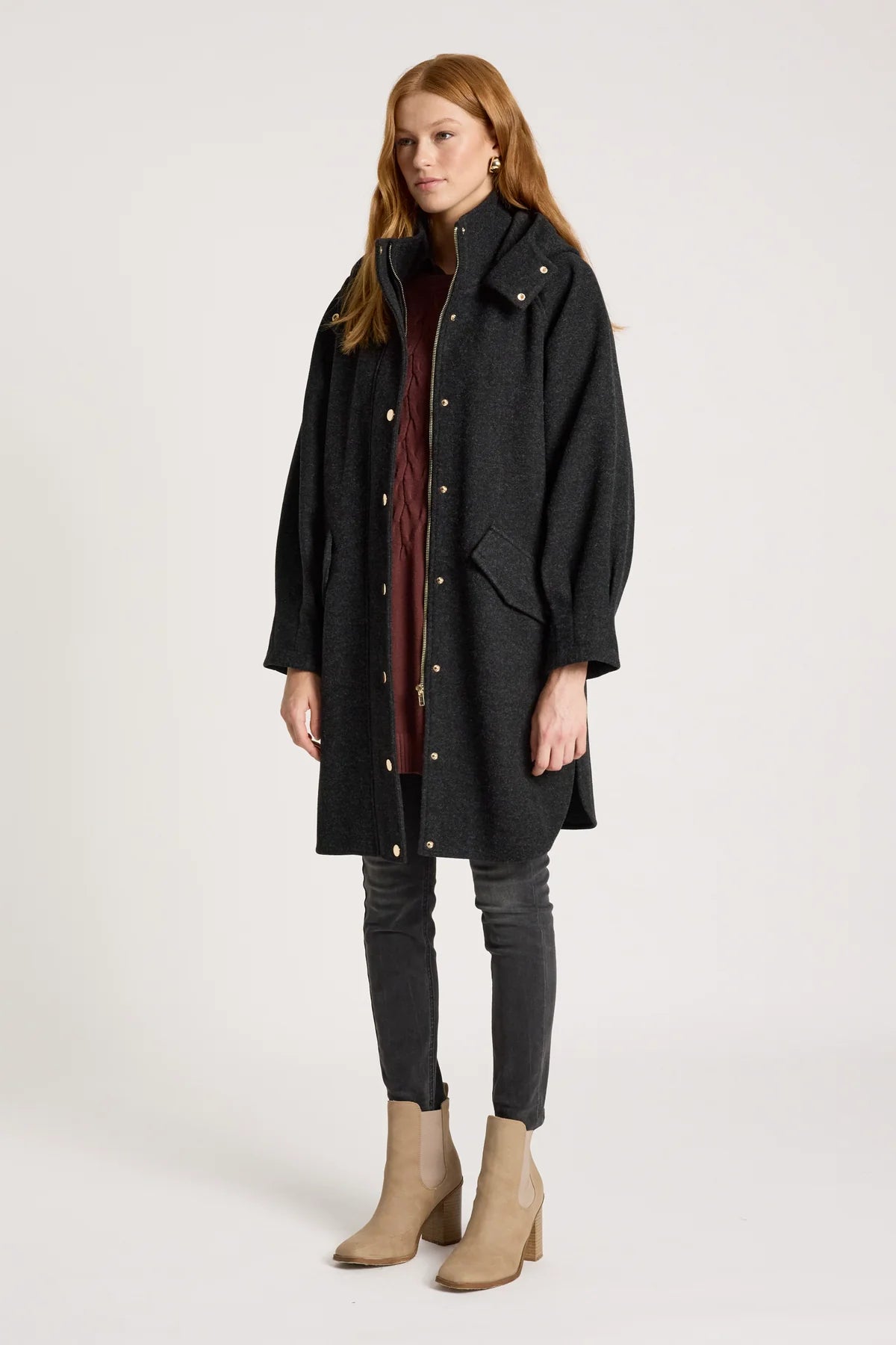 Sable Hood Jacket Char