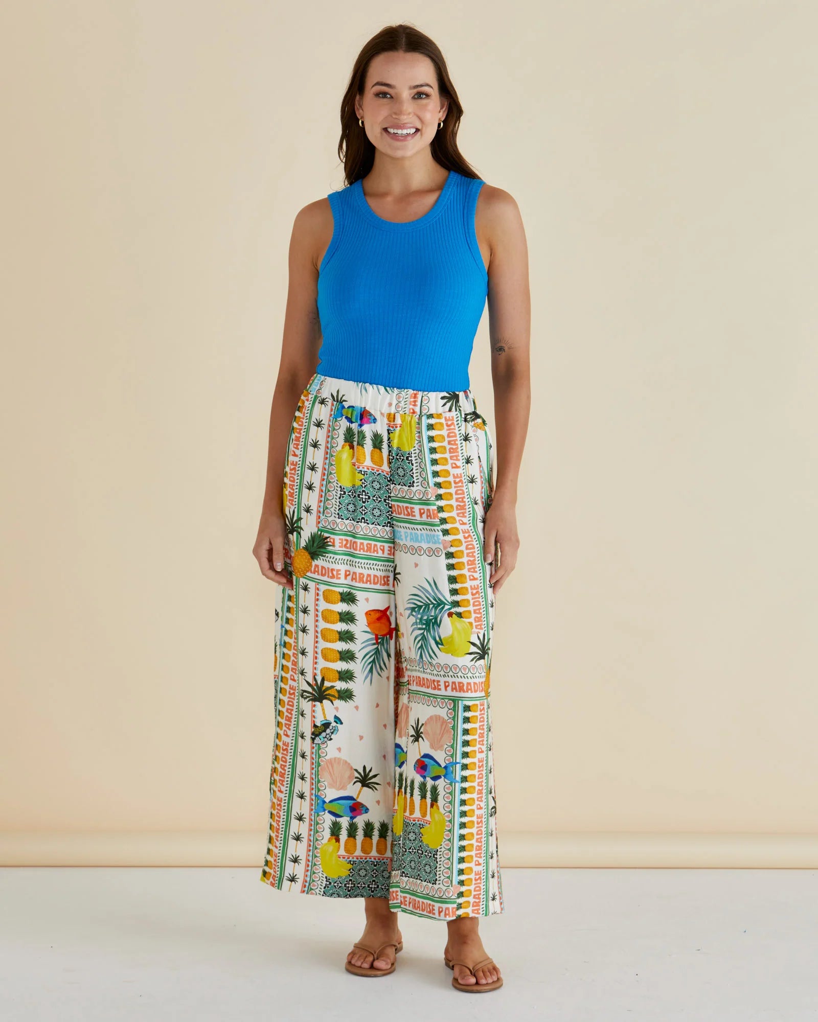 Francis Rib Tank Blue