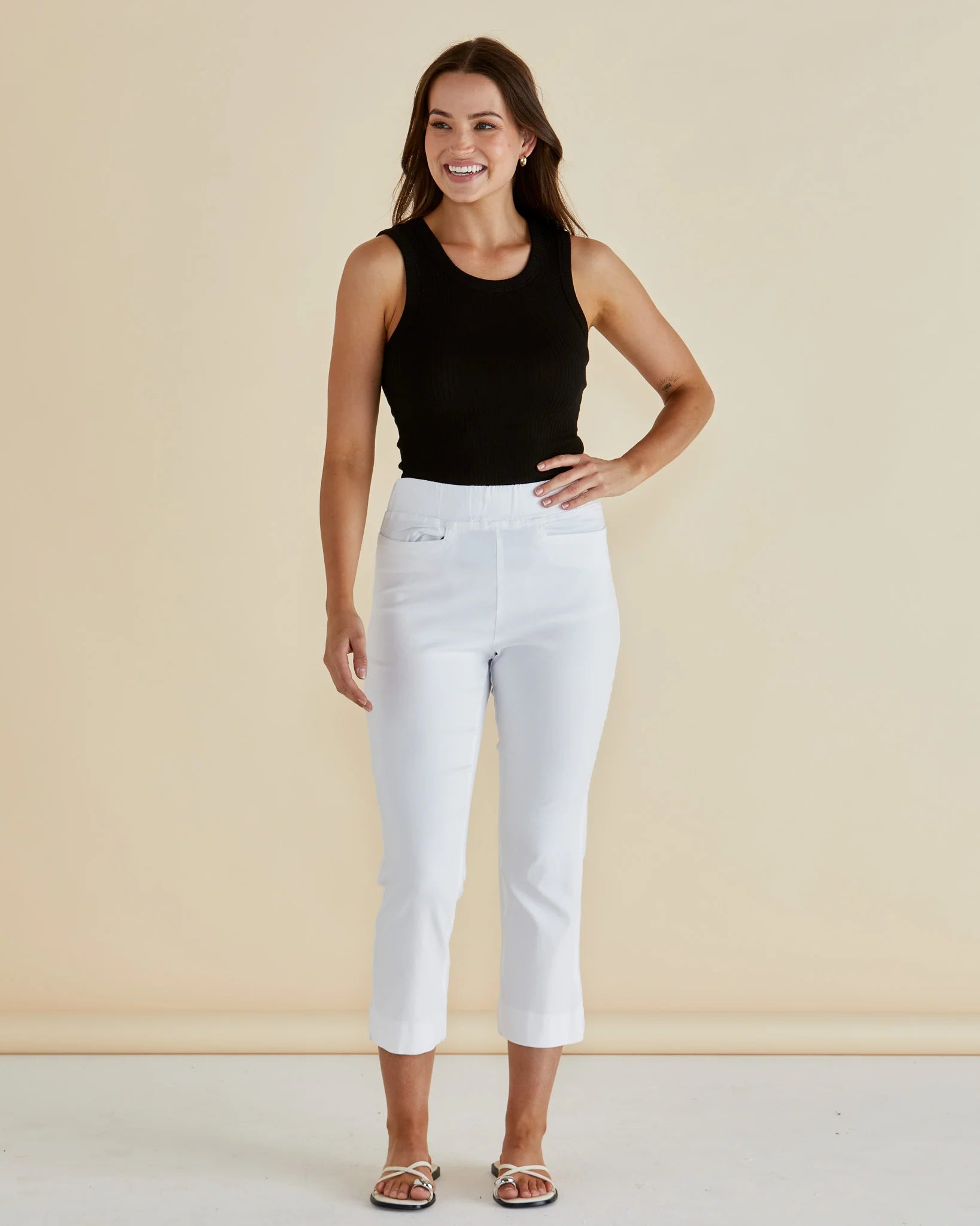 Francis Rib Tank Black