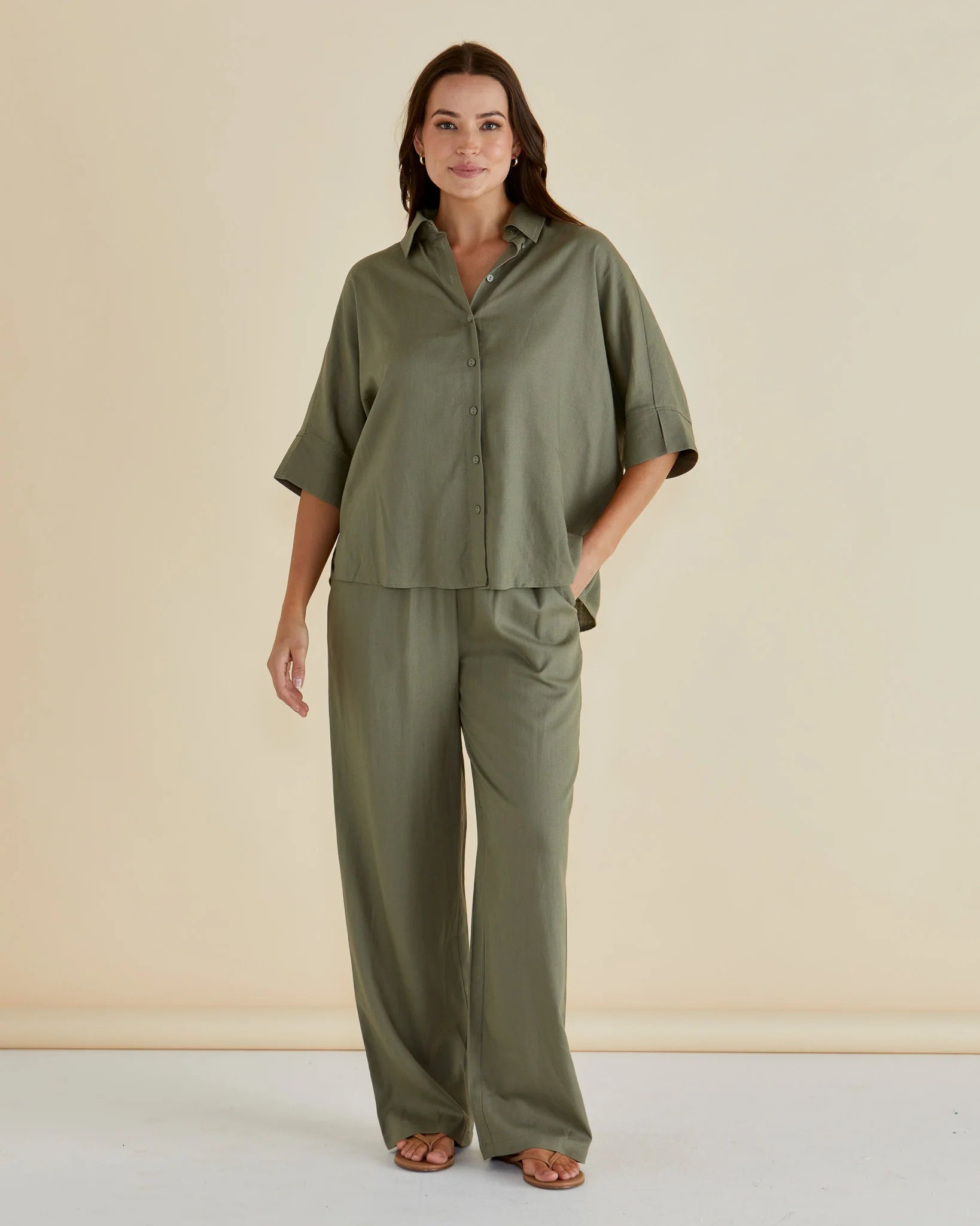 Zaza Relax Pant Olive Green