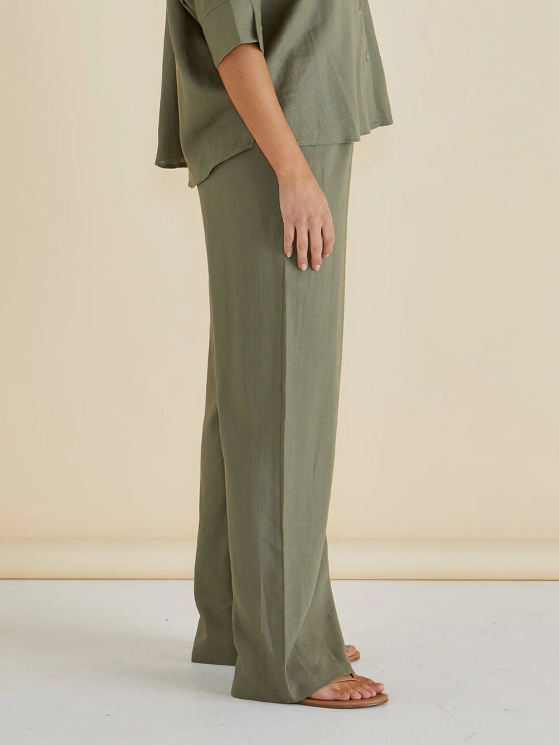 Zaza Relax Pant Olive Green
