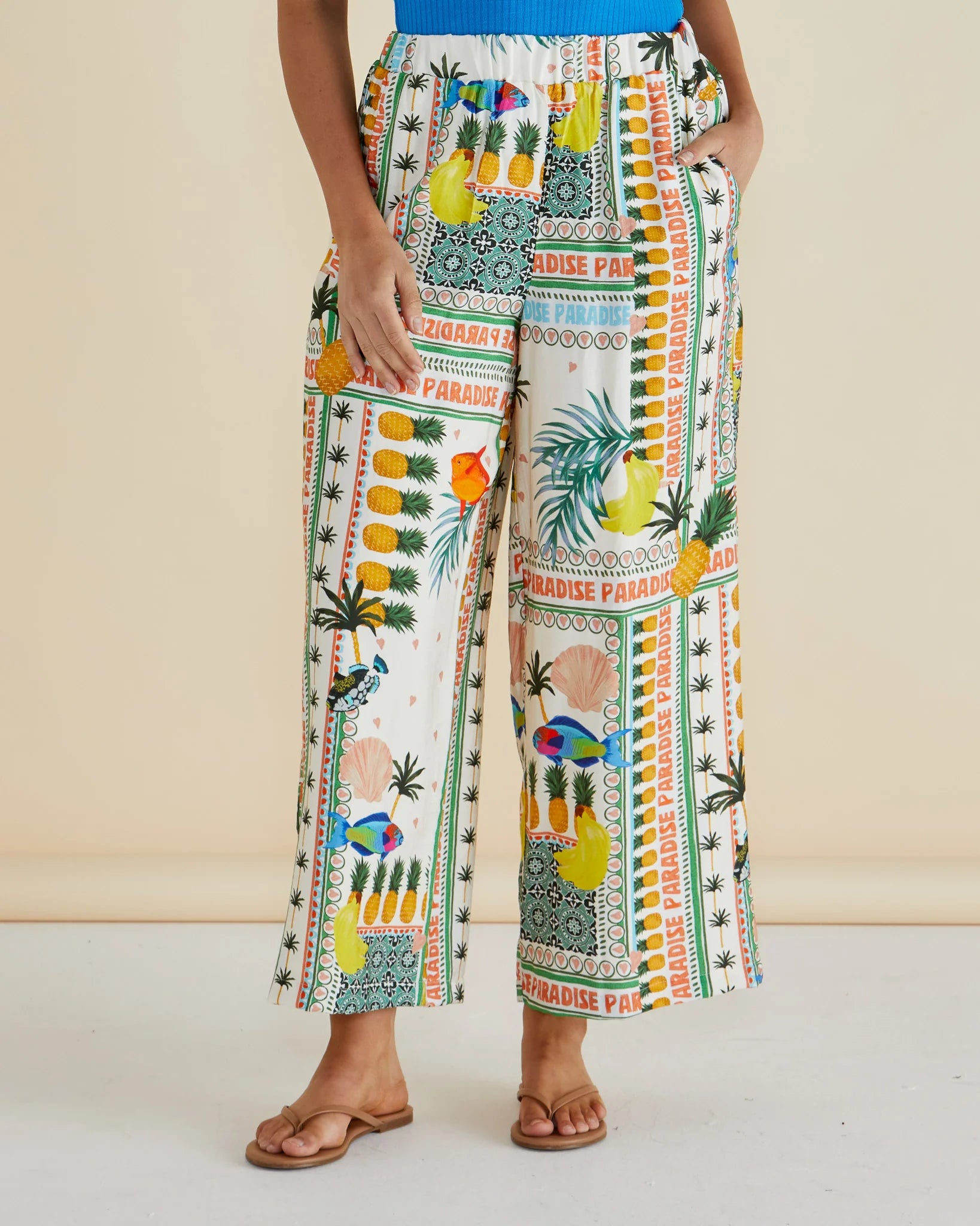 Sable Wide Leg Pant Paradise Print