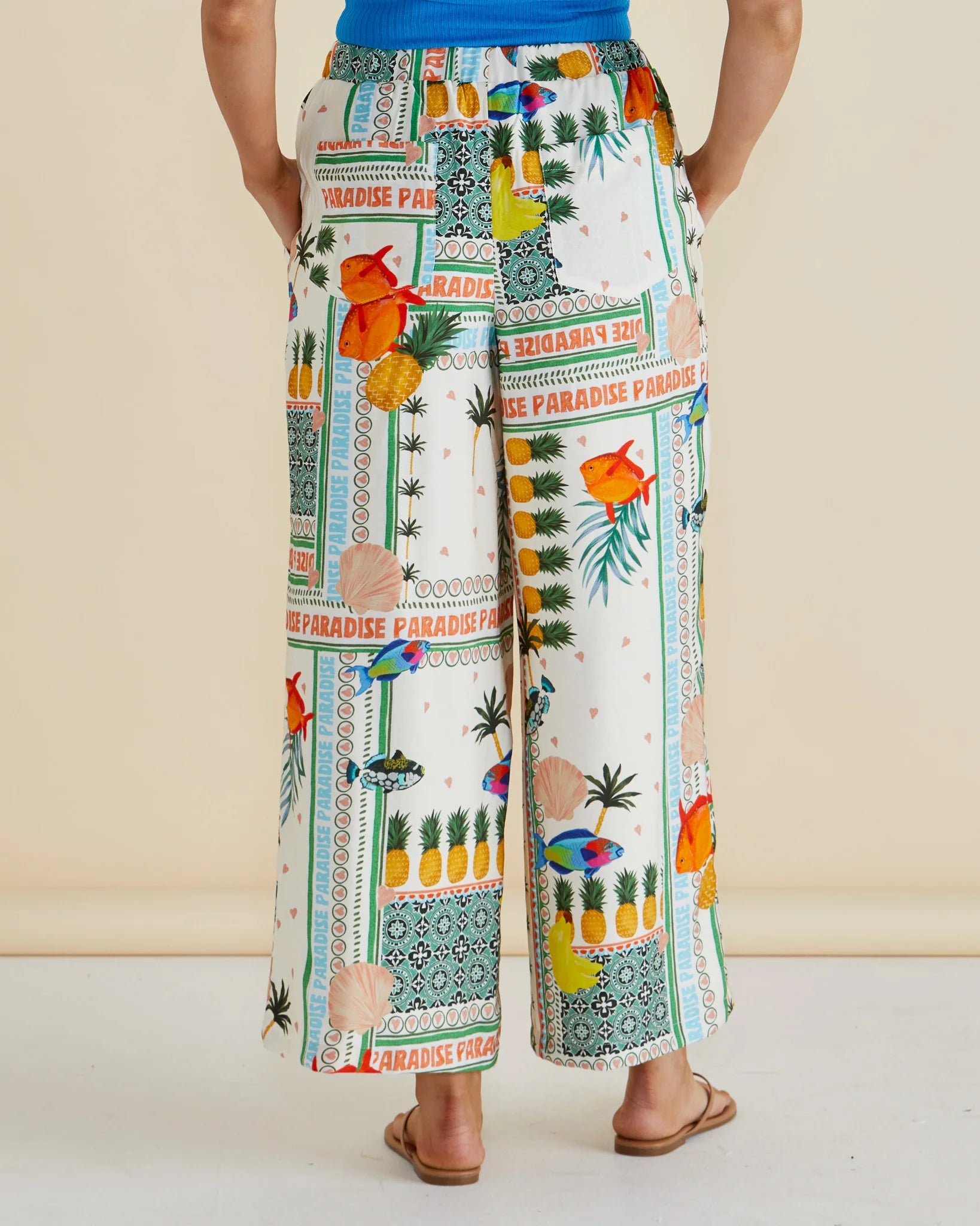 Sable Wide Leg Pant Paradise Print