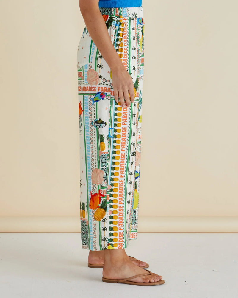 Sable Wide Leg Pant Paradise Print