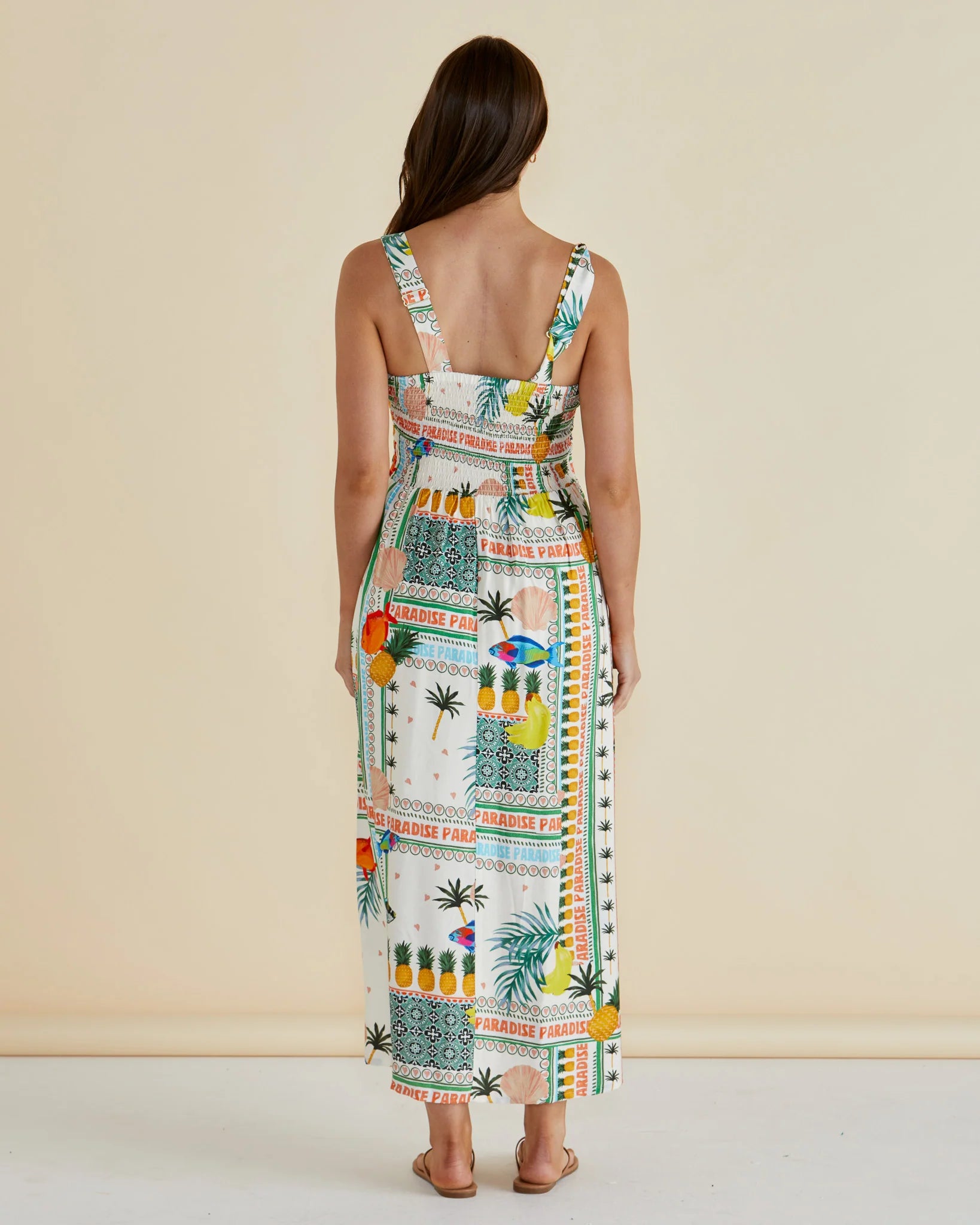 Tegan Midi Dress Paradise Print