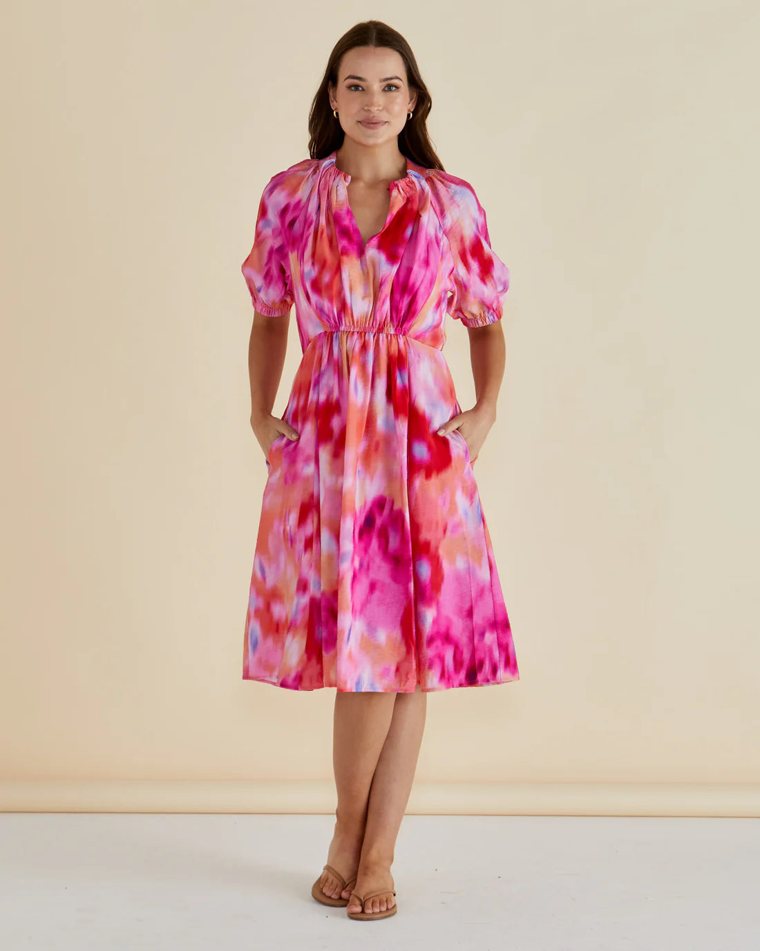 Emery Dress Floral Abstract Print
