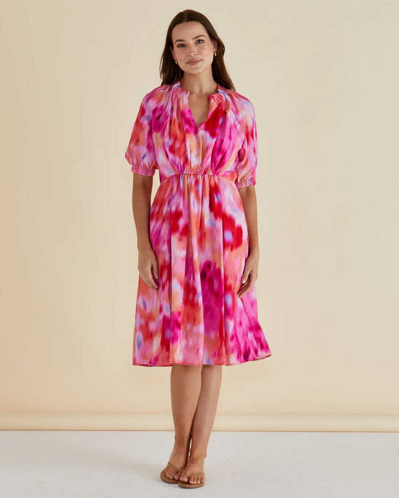 Emery Dress Floral Abstract Print