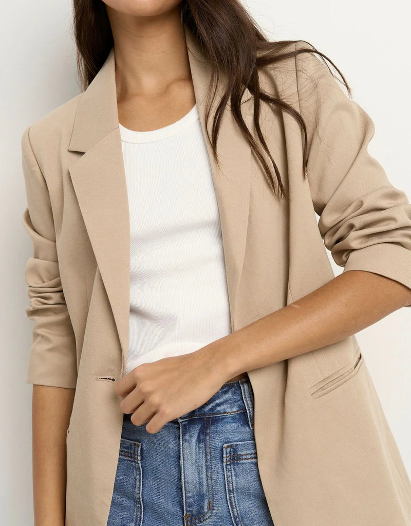 Atlantic Lyocell Cotton Classic Blazer Taupe