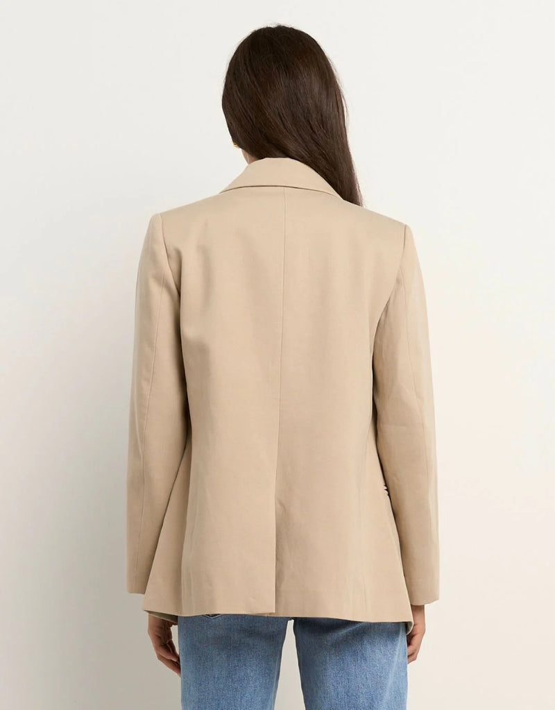 Atlantic Lyocell Cotton Classic Blazer Taupe