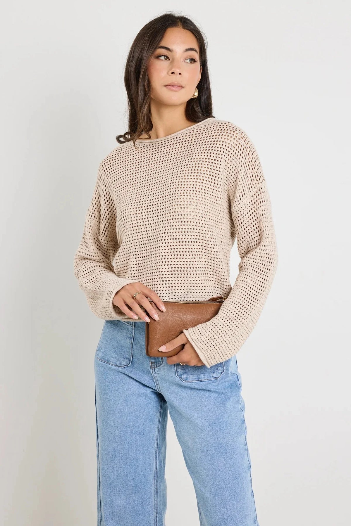 Dawn String Crochet Knit Jumper