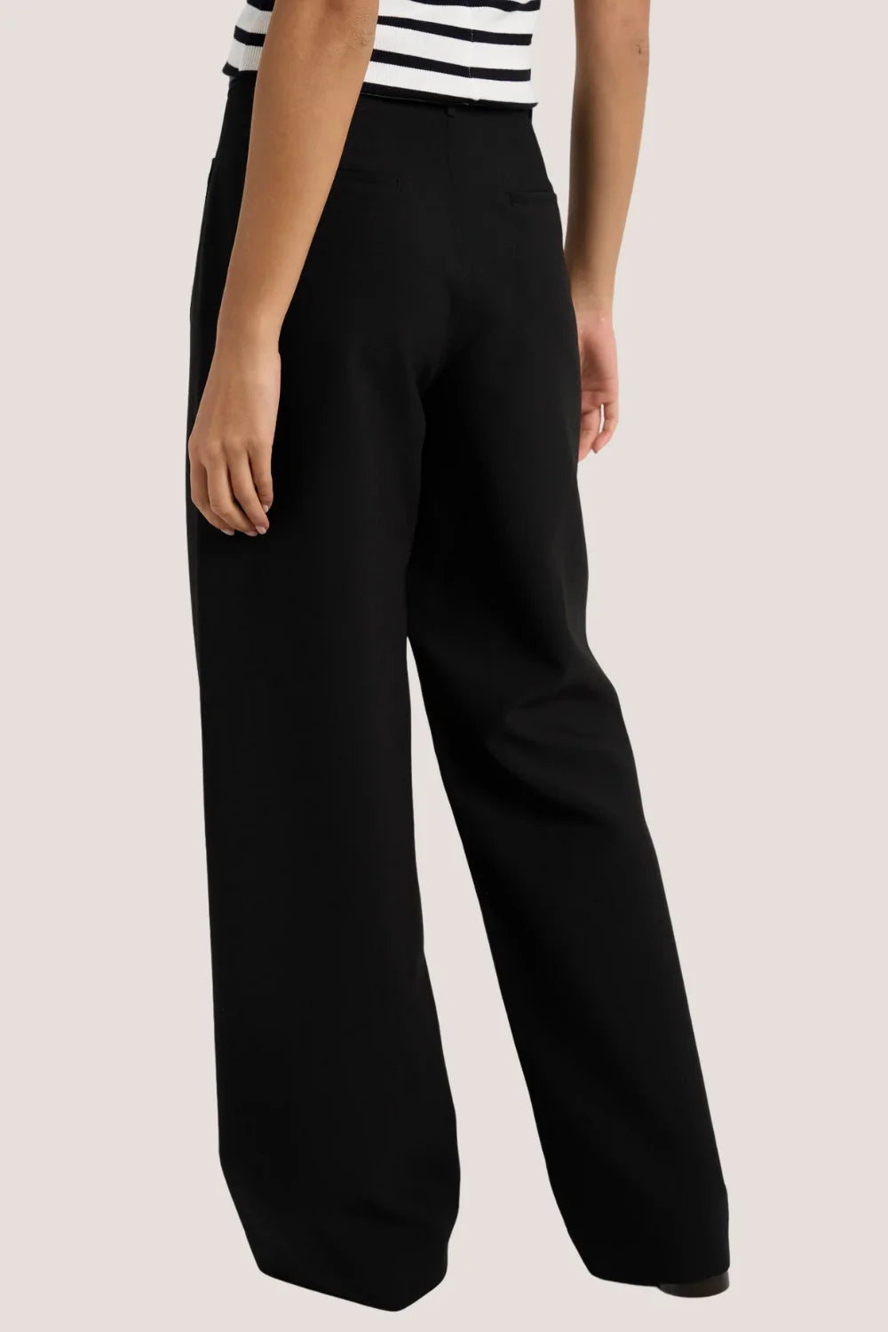Zoey Black Tailored High Rise Wide Leg Pocket Pants
