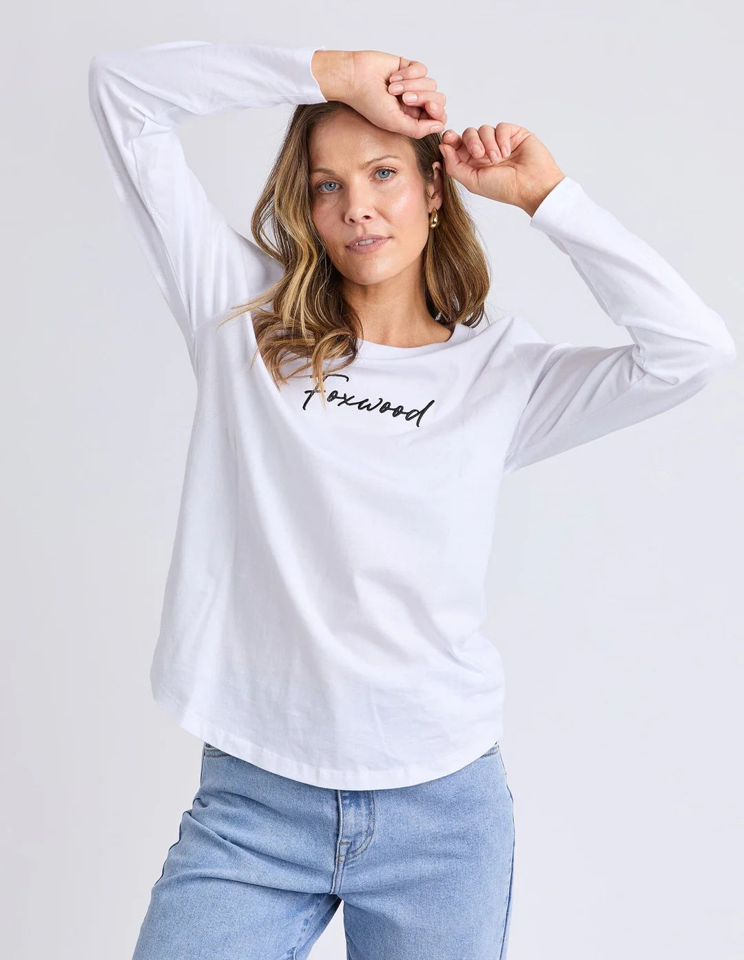 Signature Long Sleeve Tee White