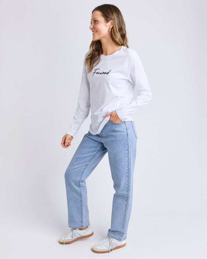 Signature Long Sleeve Tee White