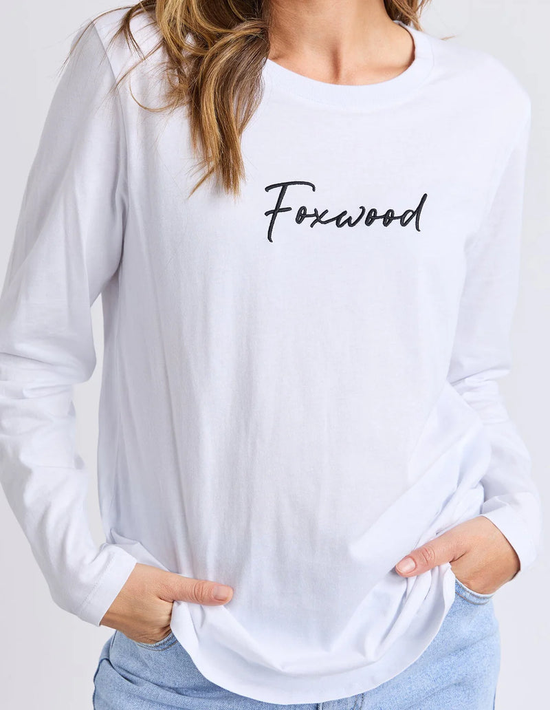 Signature Long Sleeve Tee White