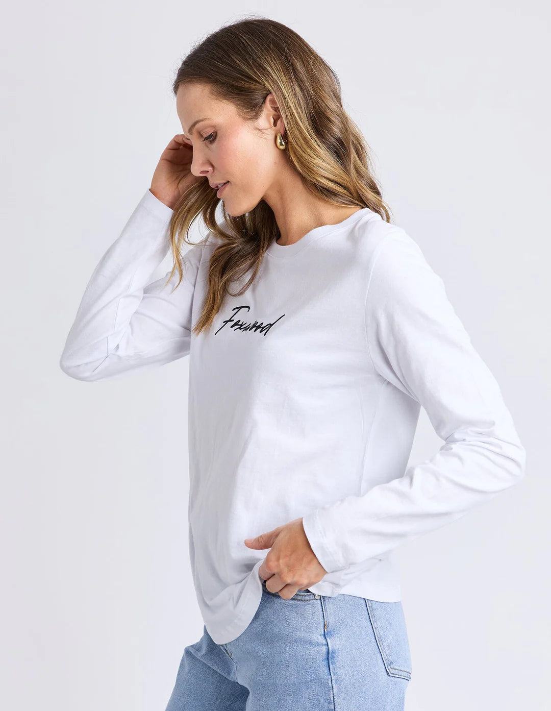 Signature Long Sleeve Tee White