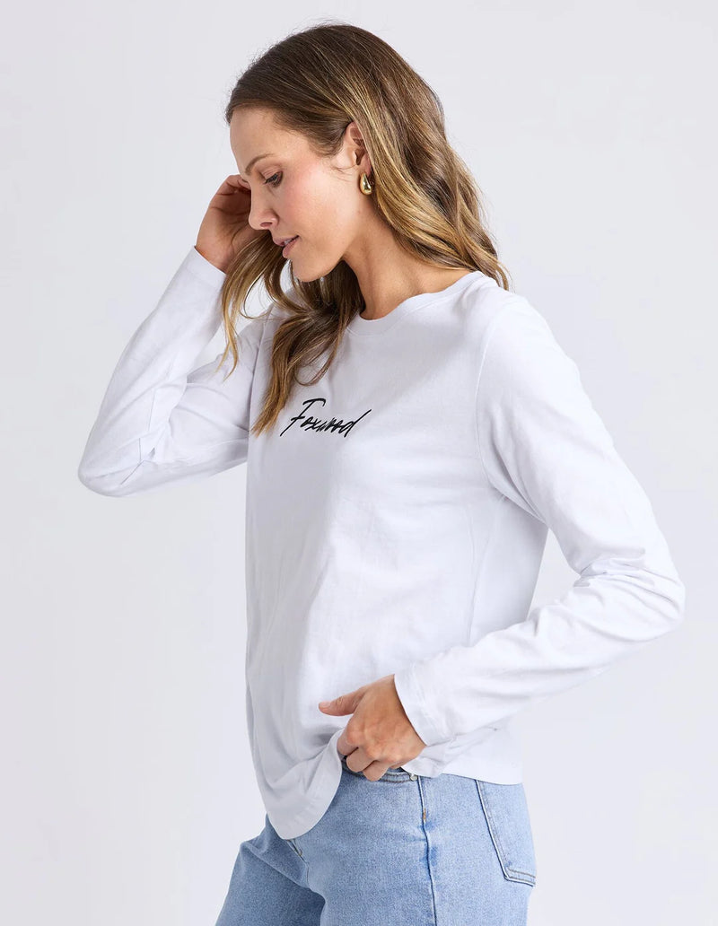 Signature Long Sleeve Tee White