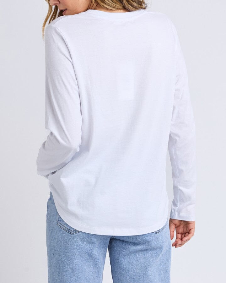 Signature Long Sleeve Tee White