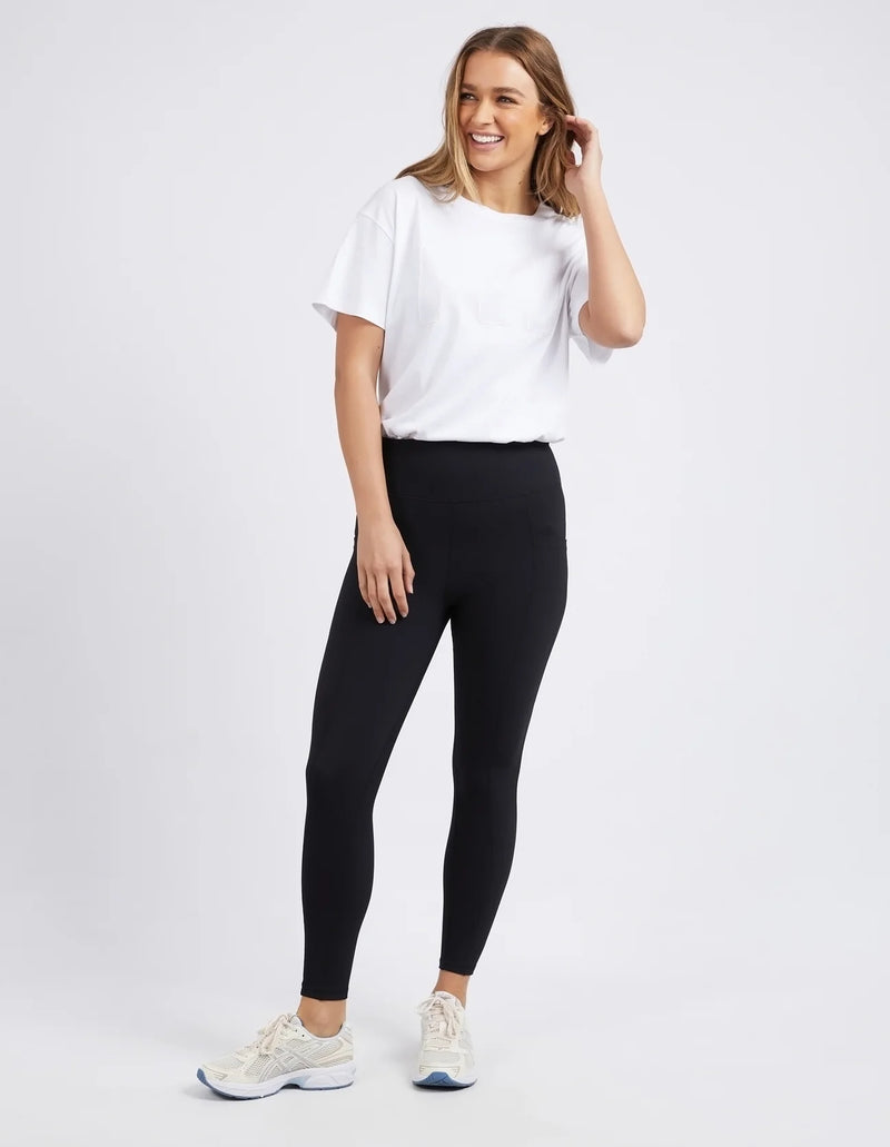 Luxe Rib Legging Black