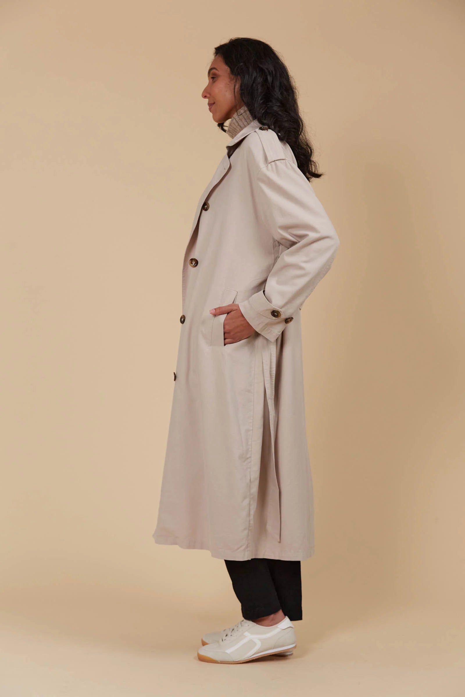 Freya Trench Coat Canvas