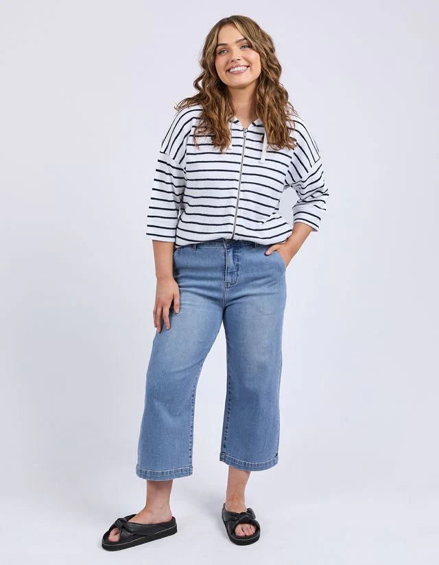 Sydney Cropped Wide Leg Jean Light Blue Wash