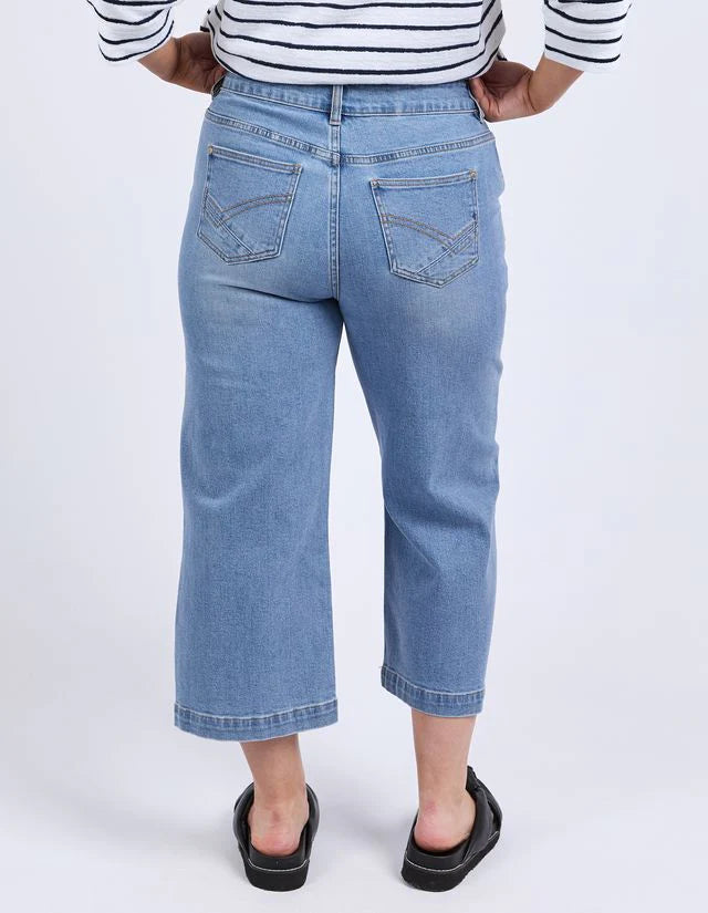 Sydney Cropped Wide Leg Jean Light Blue Wash