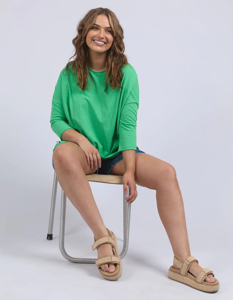 Anya Long Sleeve Tee Spring Green