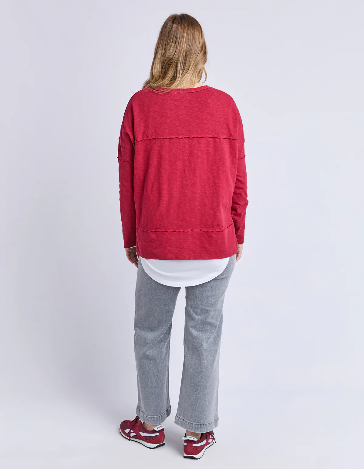 Jayne Throw on Top Rhubarb Red