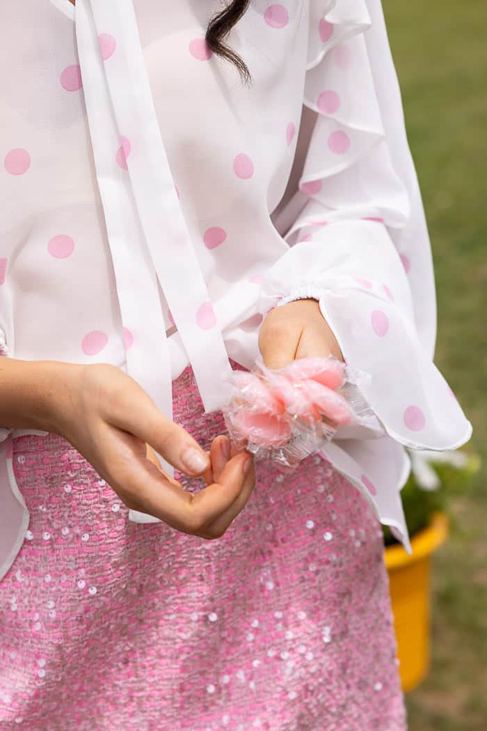 Quinn Blouse Pink Dot White
